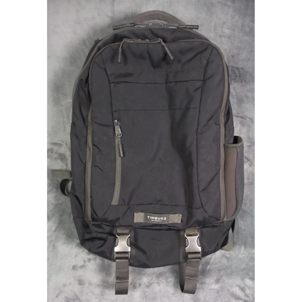 Timbuk2 The Authority Pack Laptop Backpack Black Gray Padded Travel School Work